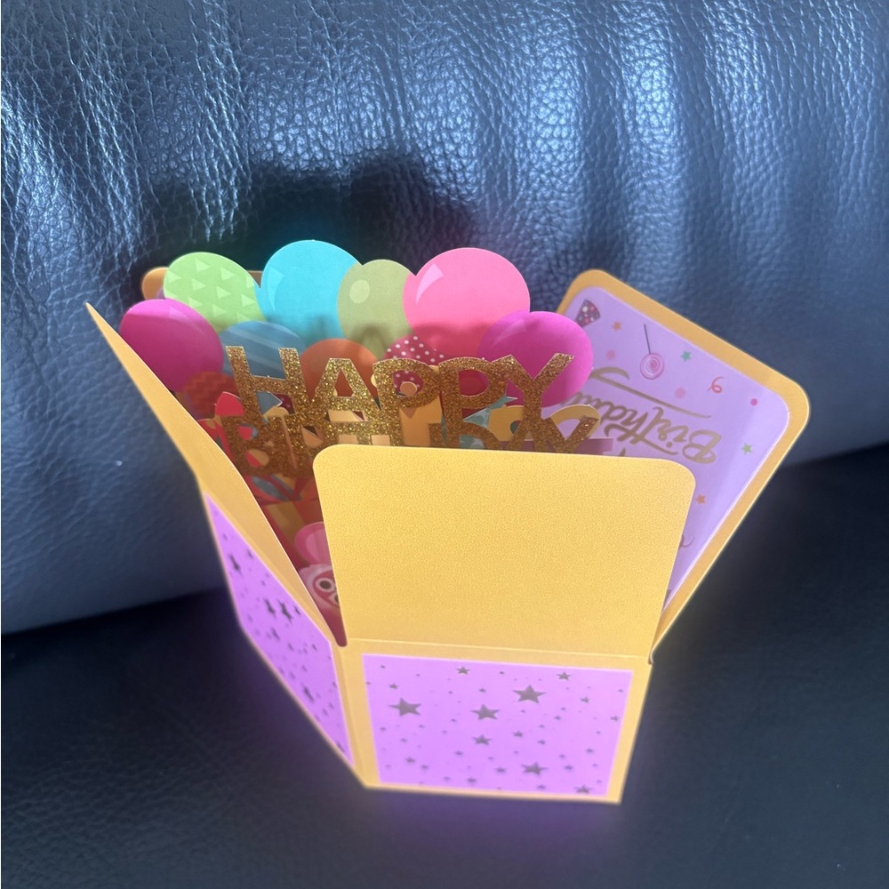 Birthday Balloon Pop-Up Card - Picture 5 of 6